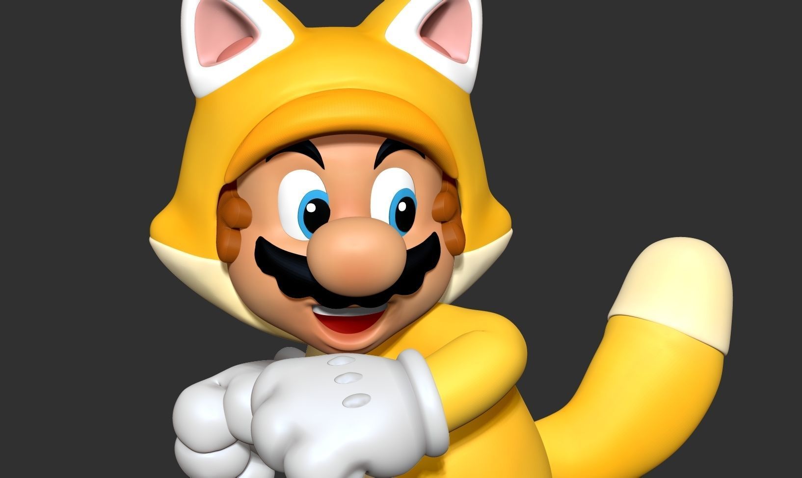 Cat Mario 3D print model_8