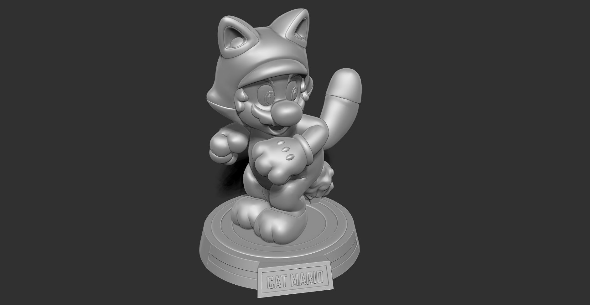 Cat Mario 3D print model_17