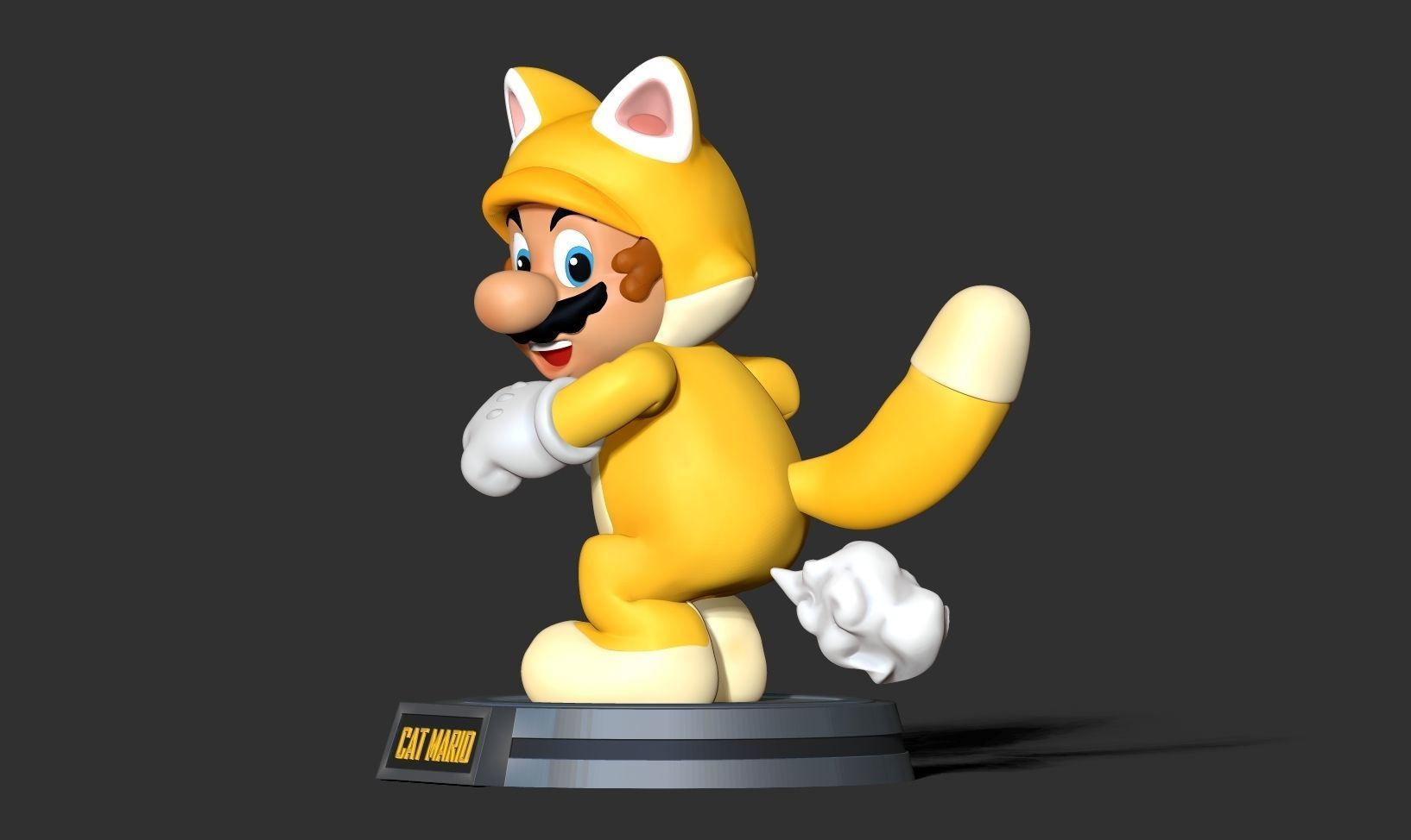 Cat Mario 3D print model_12