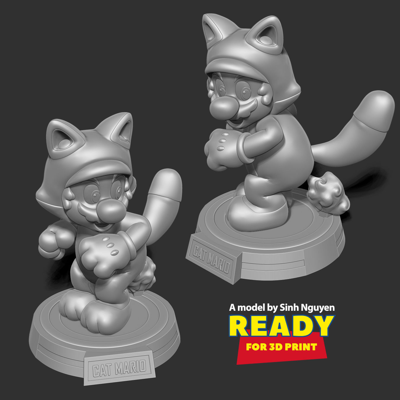 Cat Mario 3D print model_5