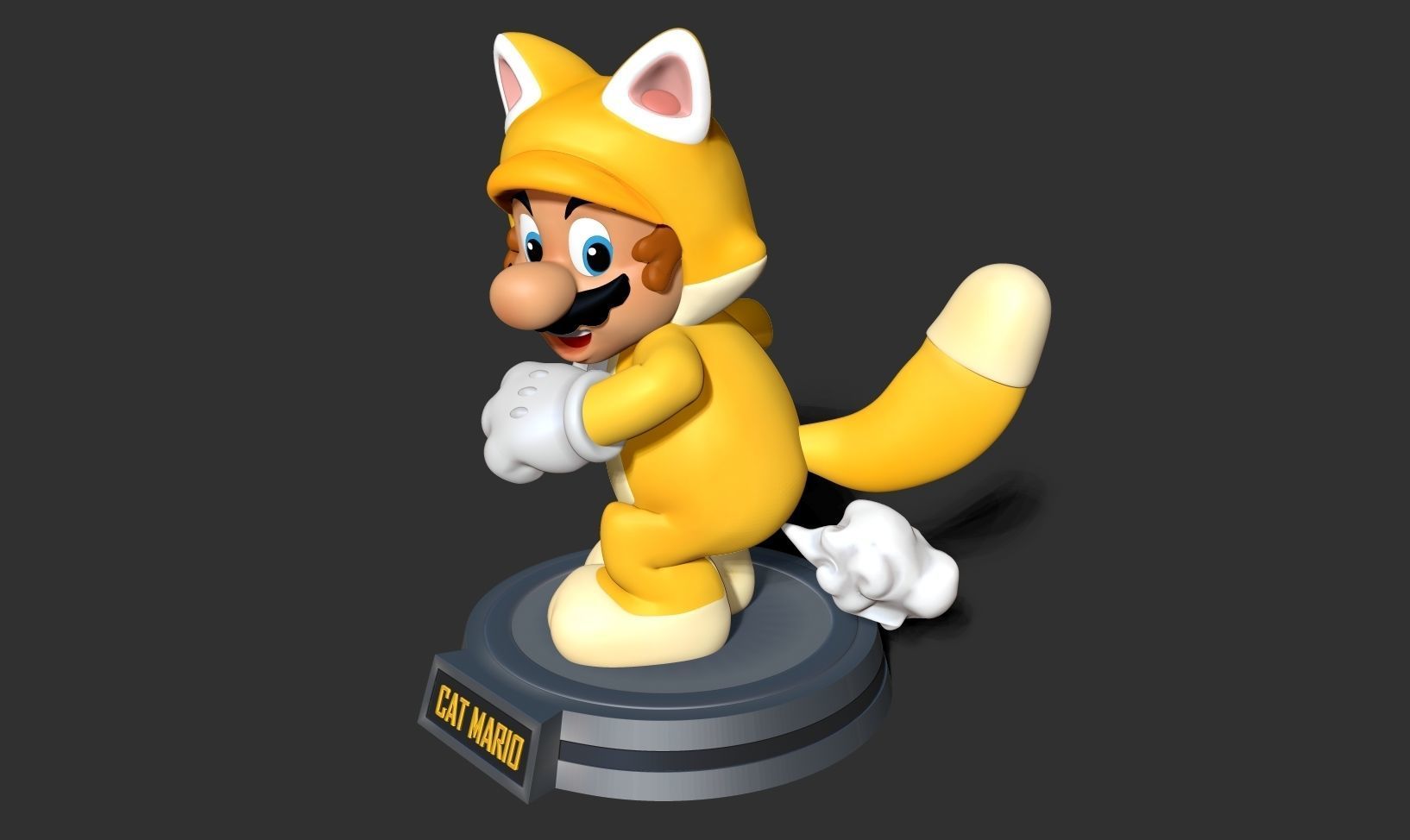 Cat Mario 3D print model_16