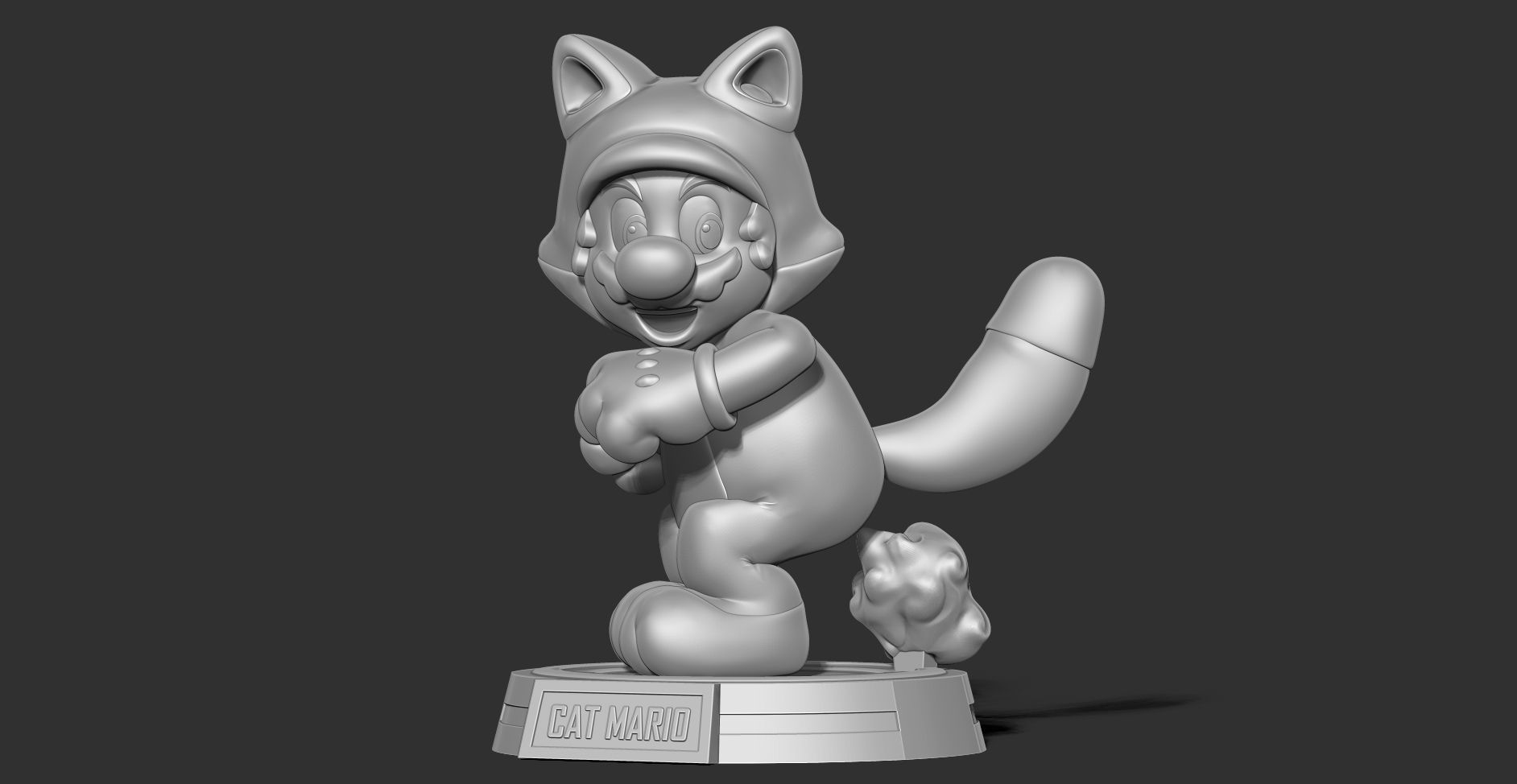 Cat Mario 3D print model_11