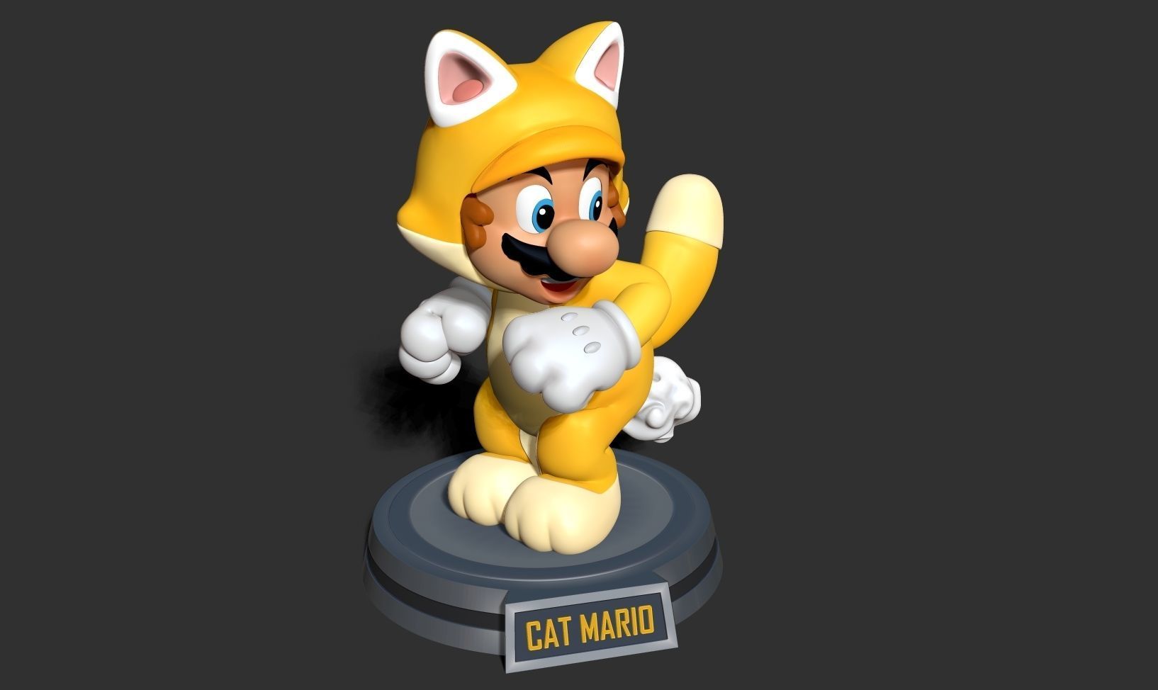 Cat Mario 3D print model_18