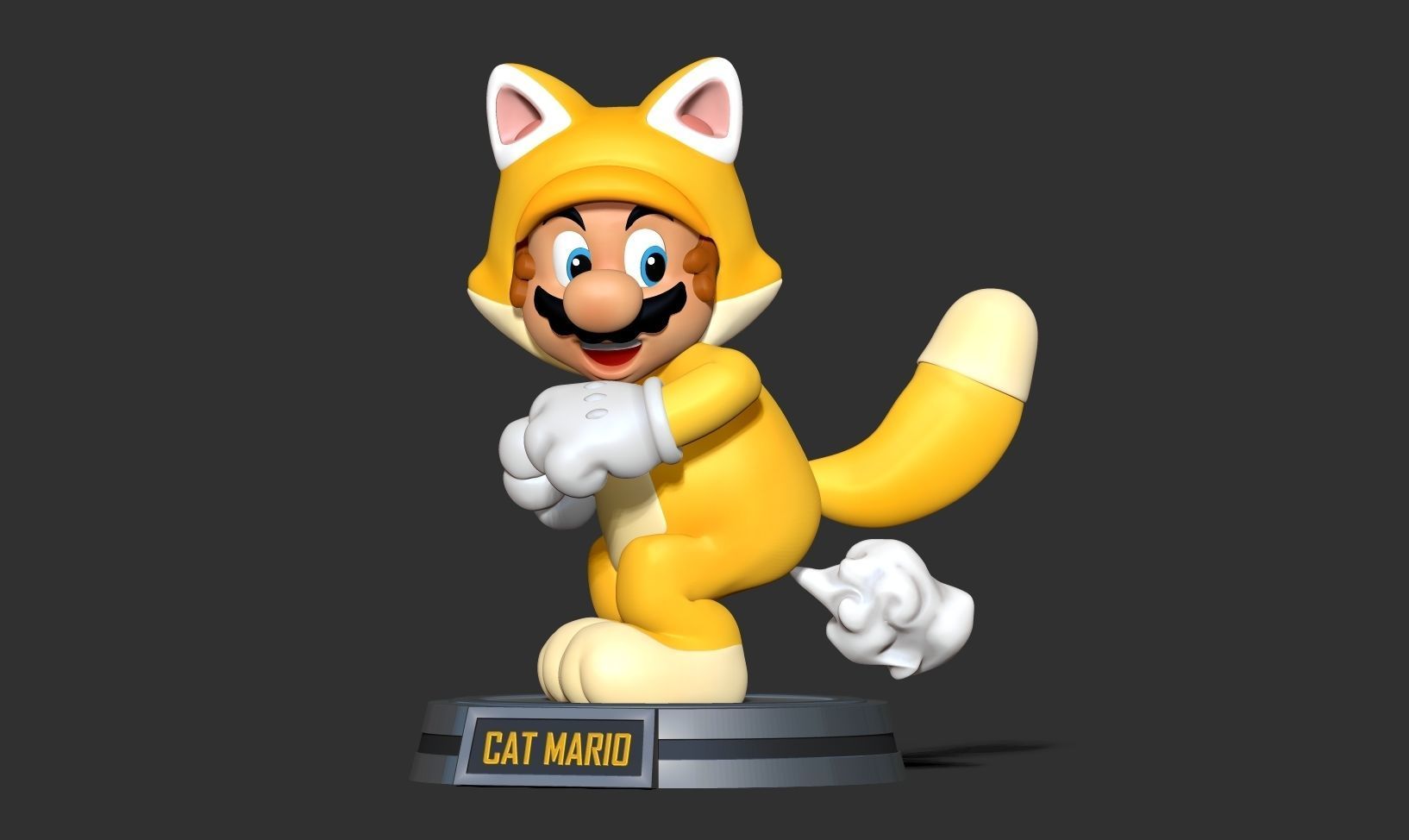 Cat Mario 3D print model_10
