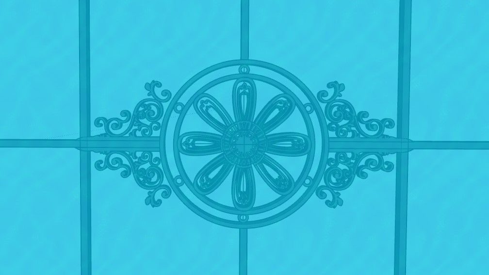 Iron Glass Roof Art Mounted Villa Facade 3D model 3D model 3D model_1