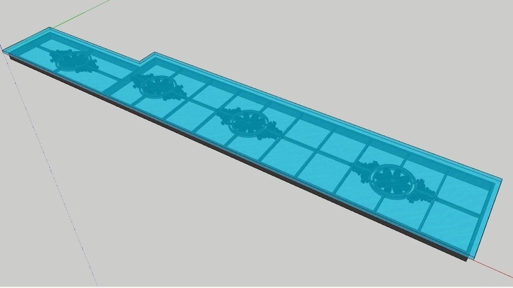 Iron Glass Roof Art Mounted Villa Facade 3D model 3D model 3D model_3