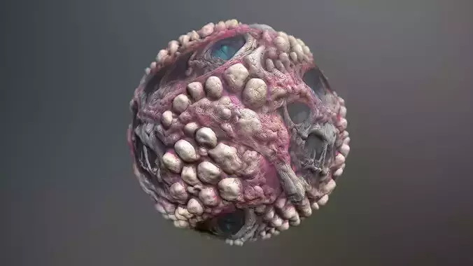Material Skin Monster 5 Seamless PBR Texture Texture