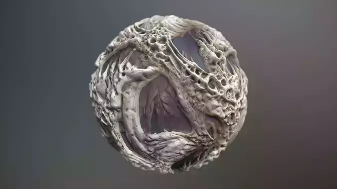Material Skin Monster 4 Seamless PBR Texture Texture