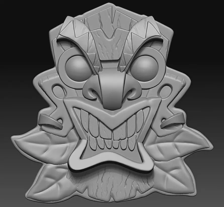 Hawaiian Tiki Godtribal Burning 3D STL Model  3D print model_0