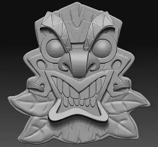 Hawaiian Tiki Godtribal Burning 3D STL Model  3D print model