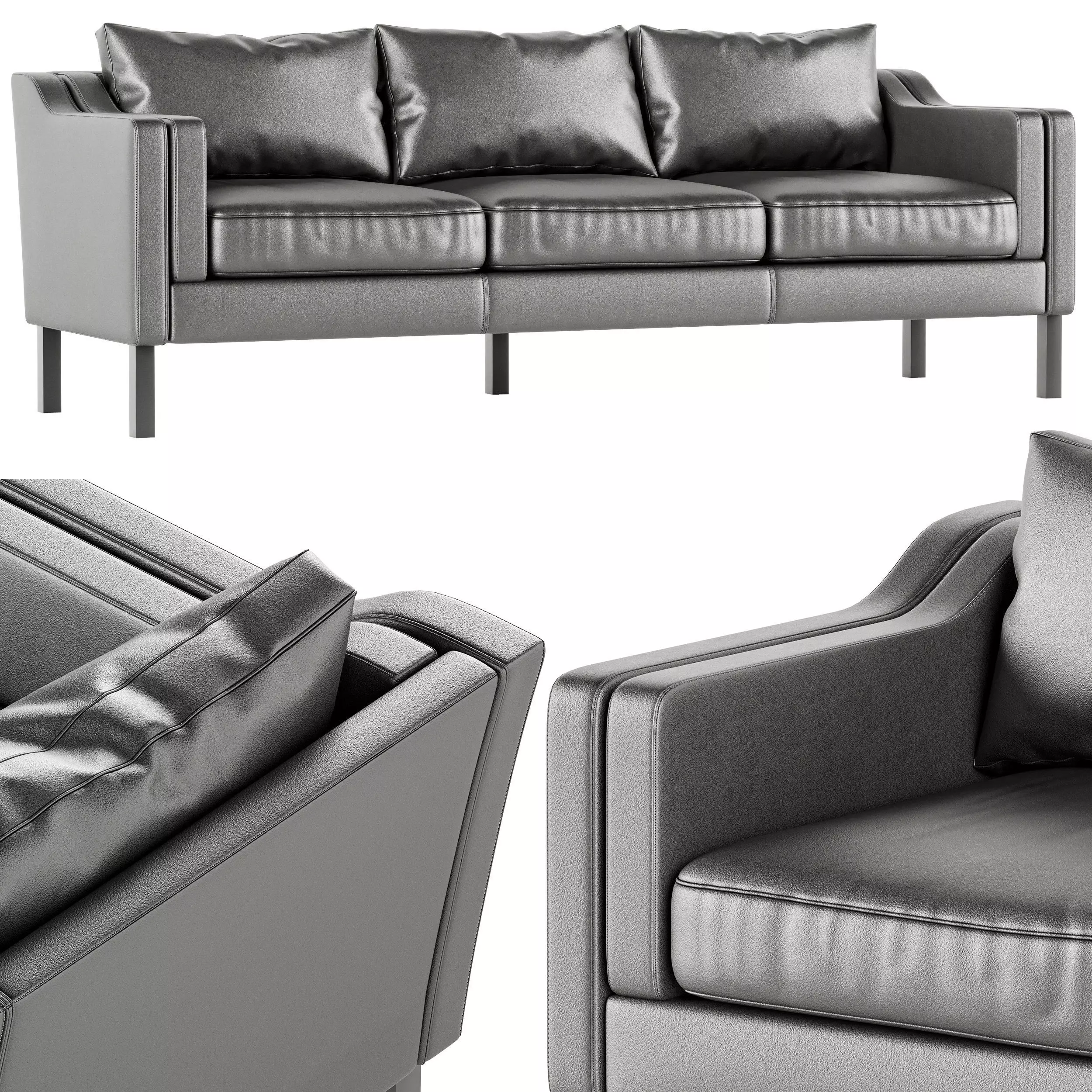 Borge Mogensen 2213 Sofa 3D model_0