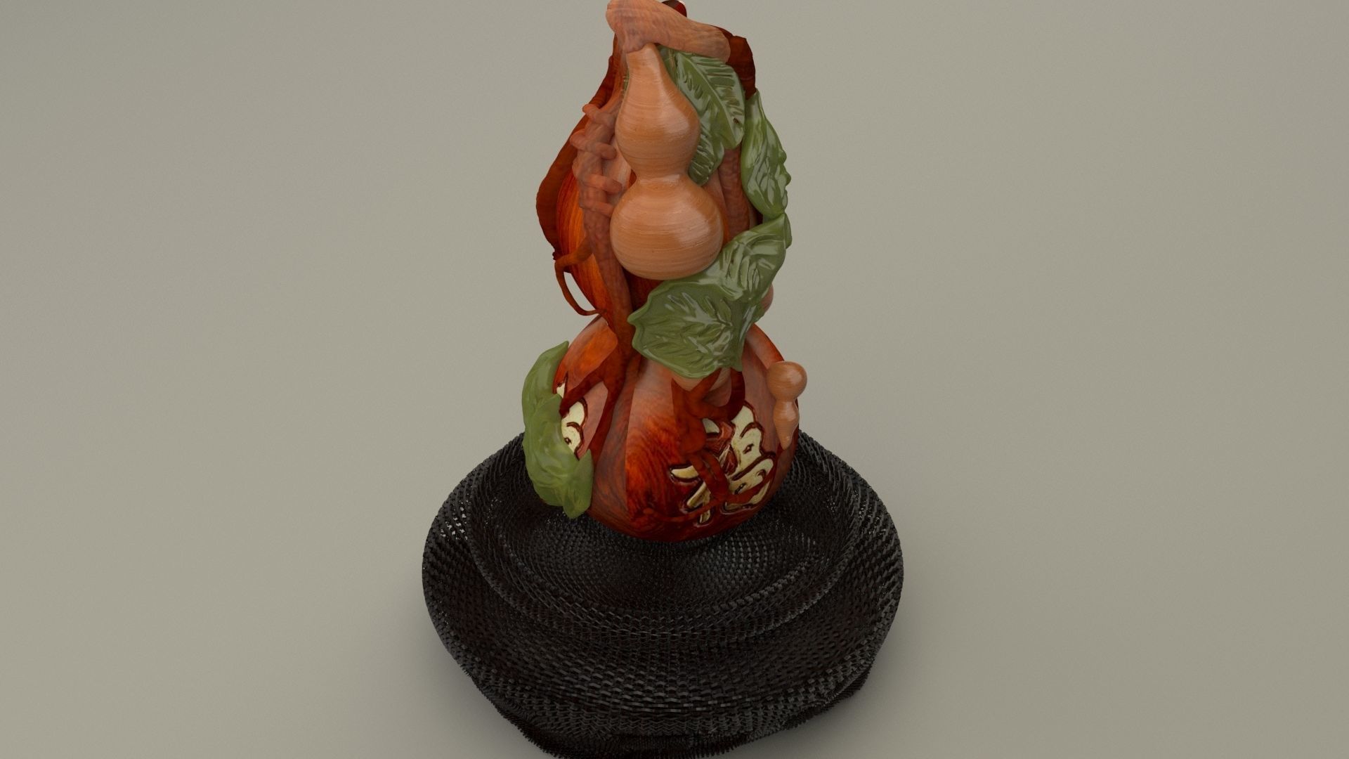Chinese gourd 3D model_4