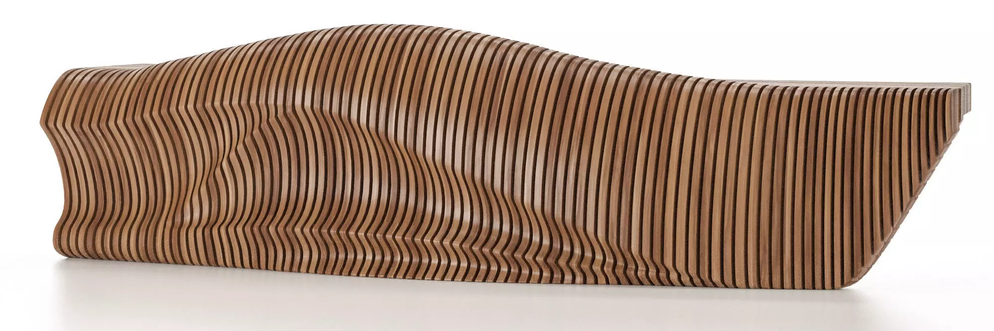 Wooden Reception Desk 3D model_0