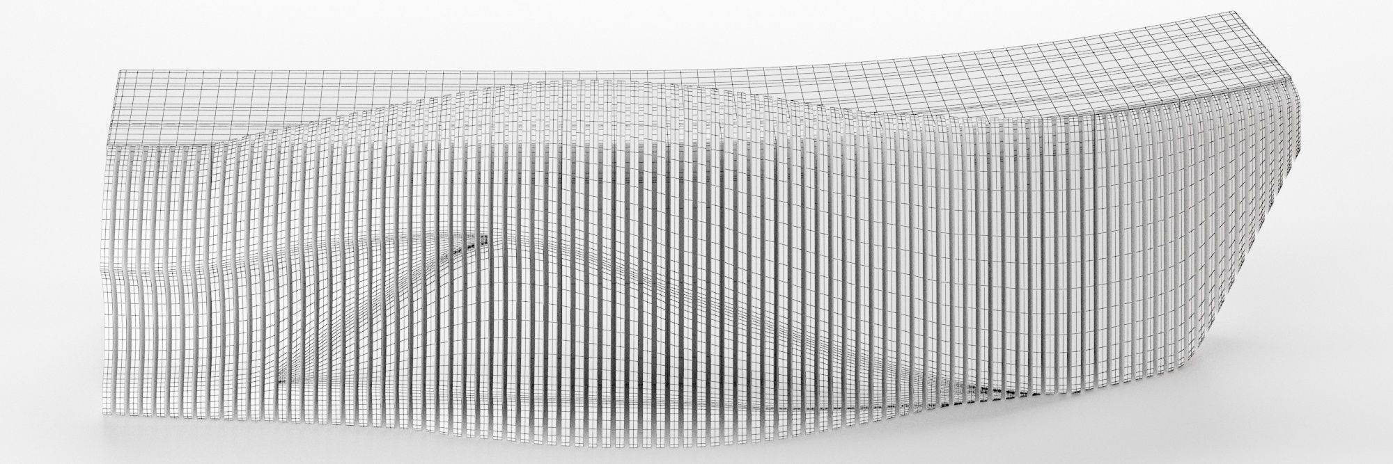 Wooden Reception Desk 3D model_3