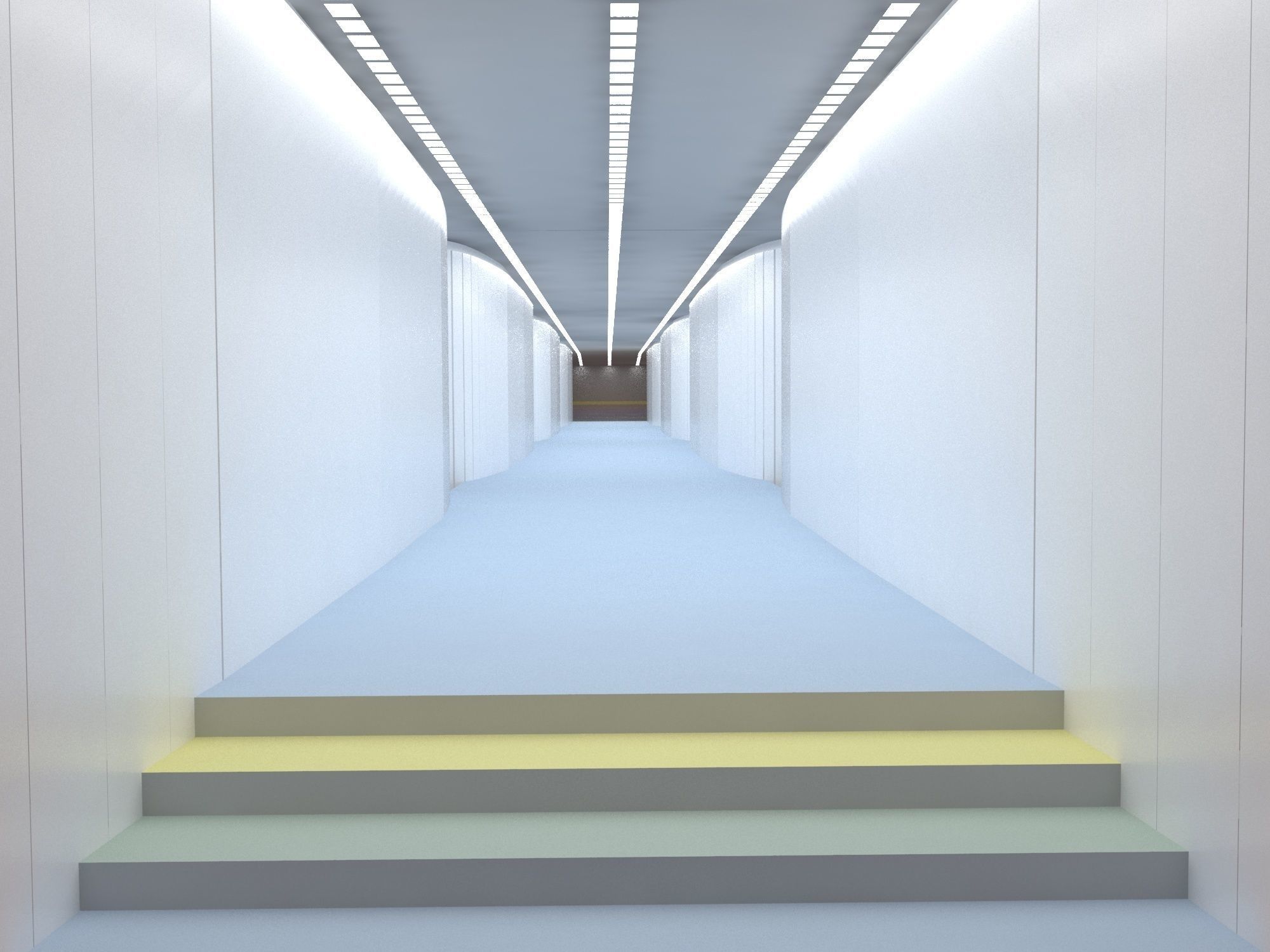 Corridor stairway to future 3D model_5