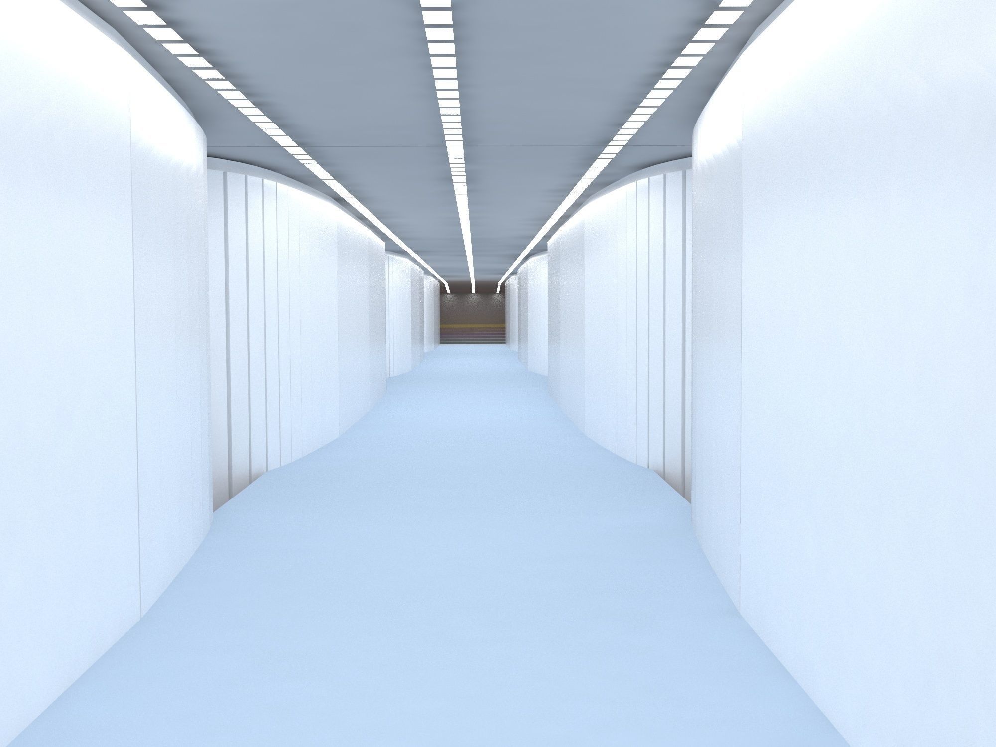 Corridor stairway to future 3D model_7