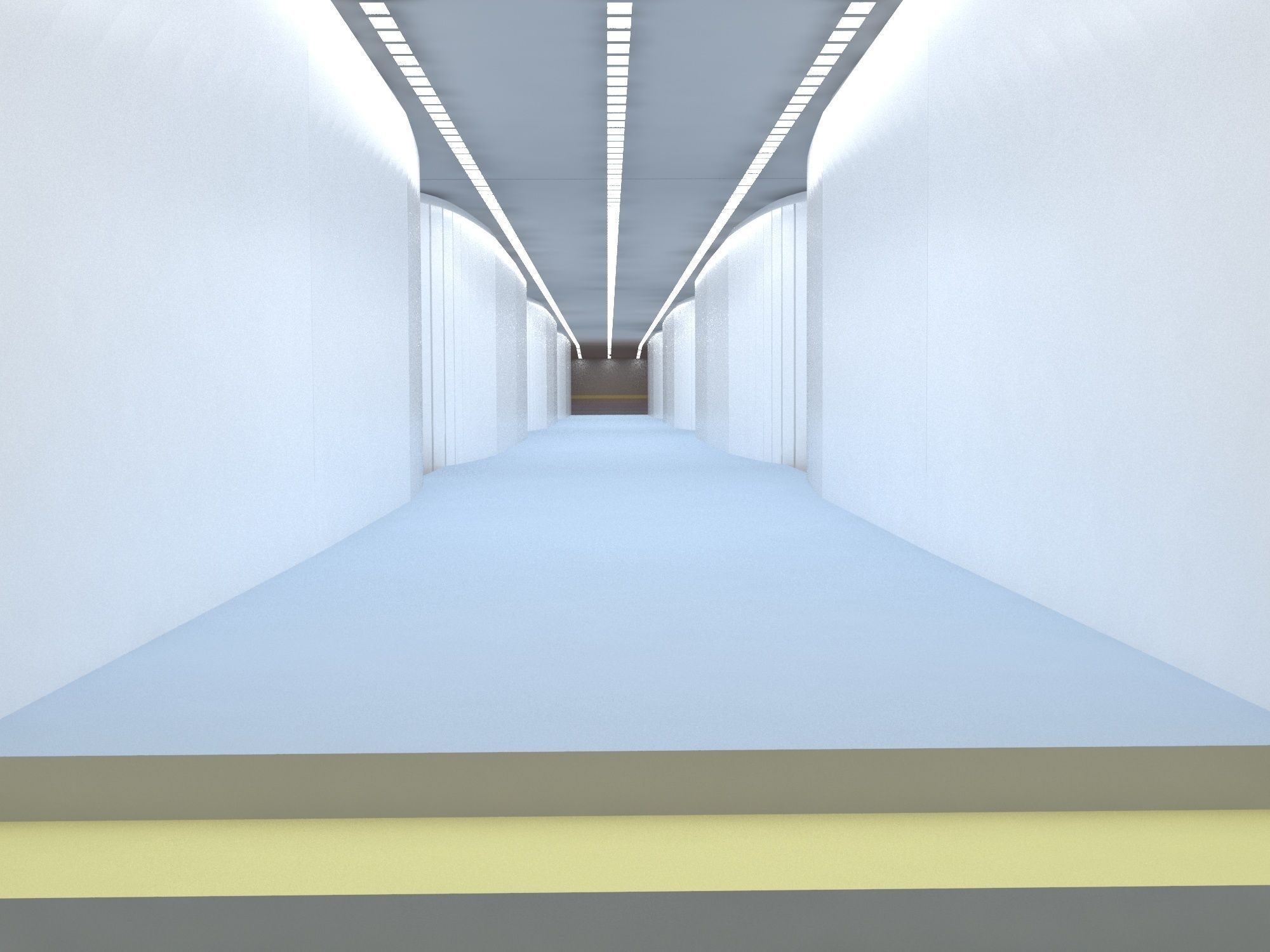 Corridor stairway to future 3D model_6
