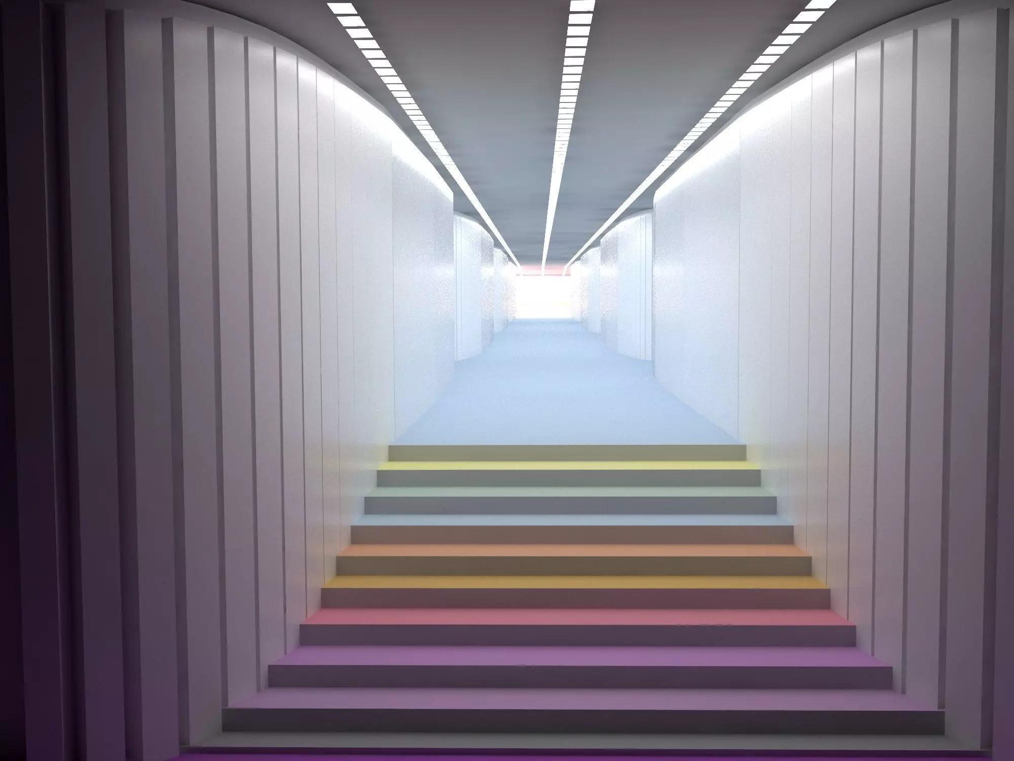 Corridor stairway to future 3D model_0
