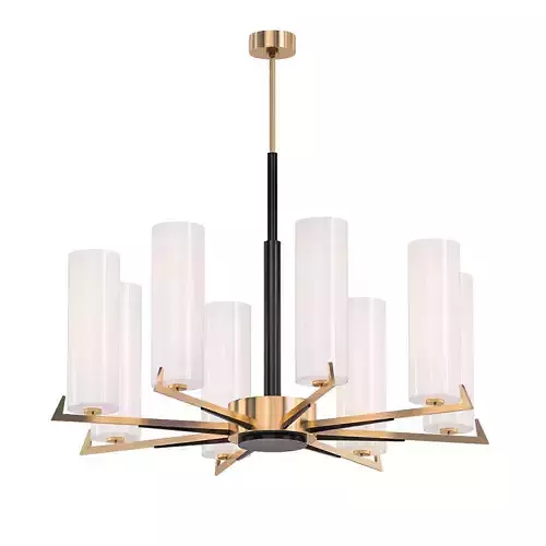 SL031 modern chandelier with brass and shades