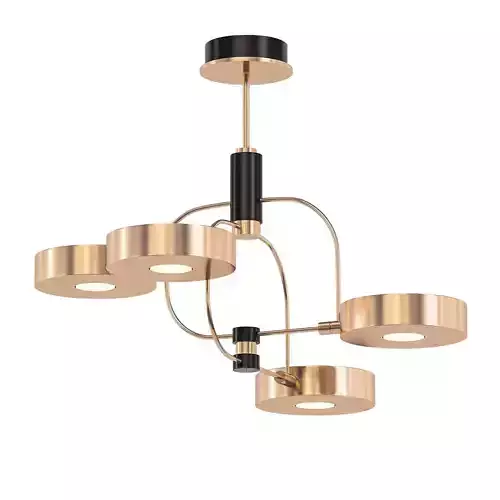 SL013 modern chandelier in brass