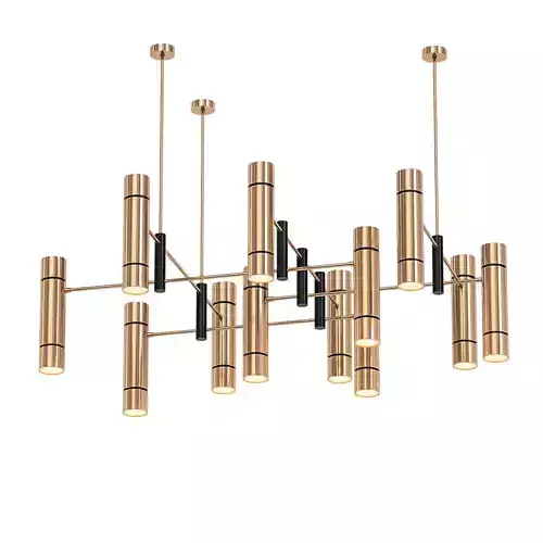 SL025 modern chandelier in brass