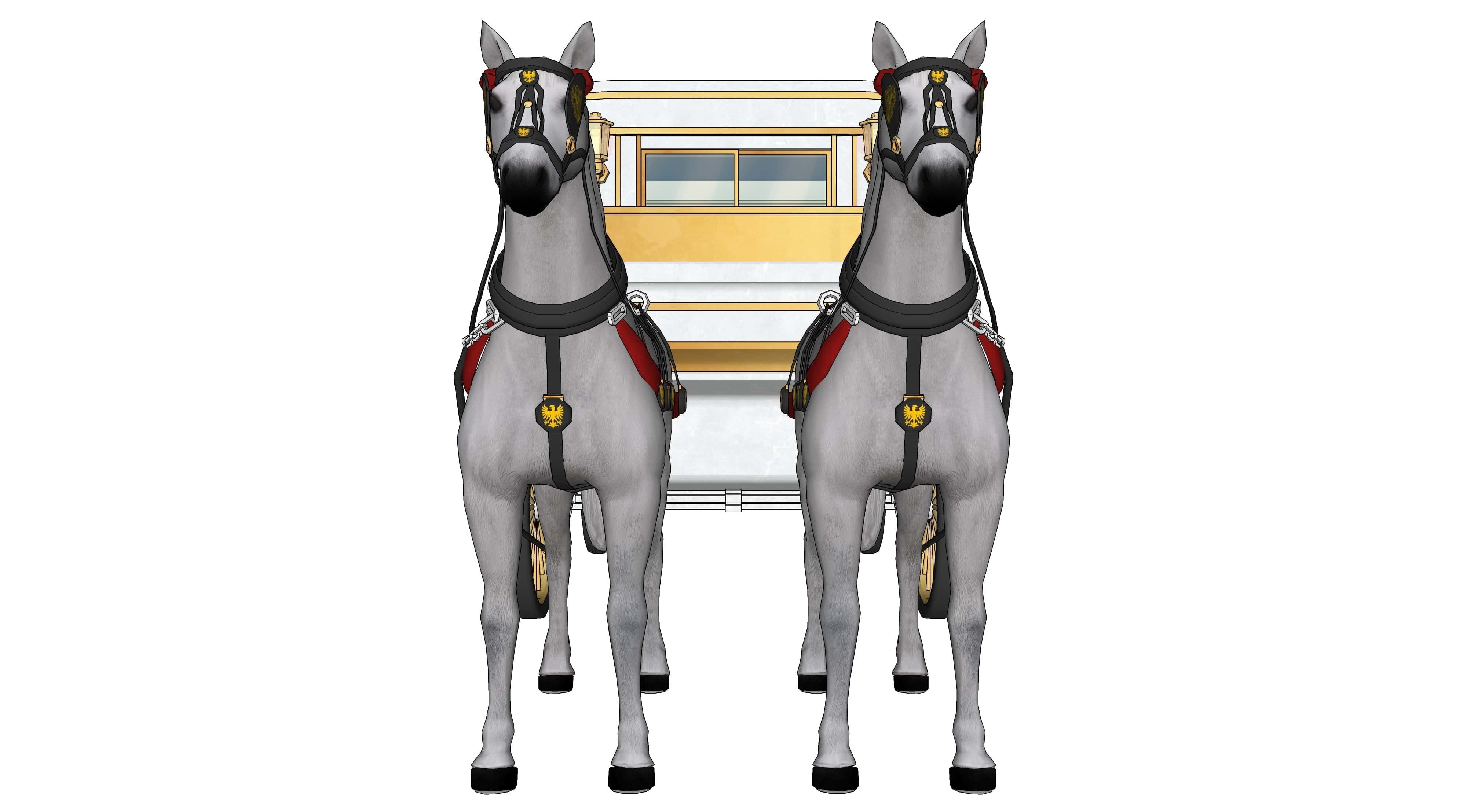 White carriage 2 3D model_7