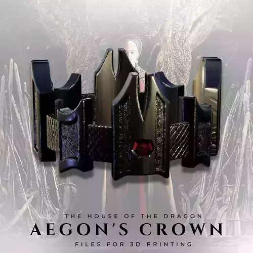 Aegon crown from The House of the Dragon 3D print model