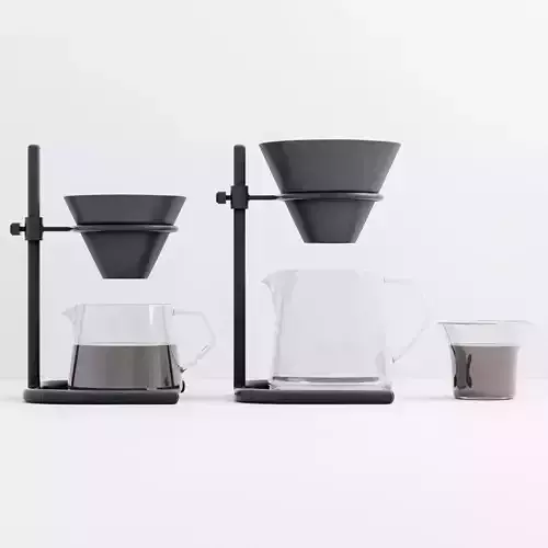 Coffee Brewer Set and glass