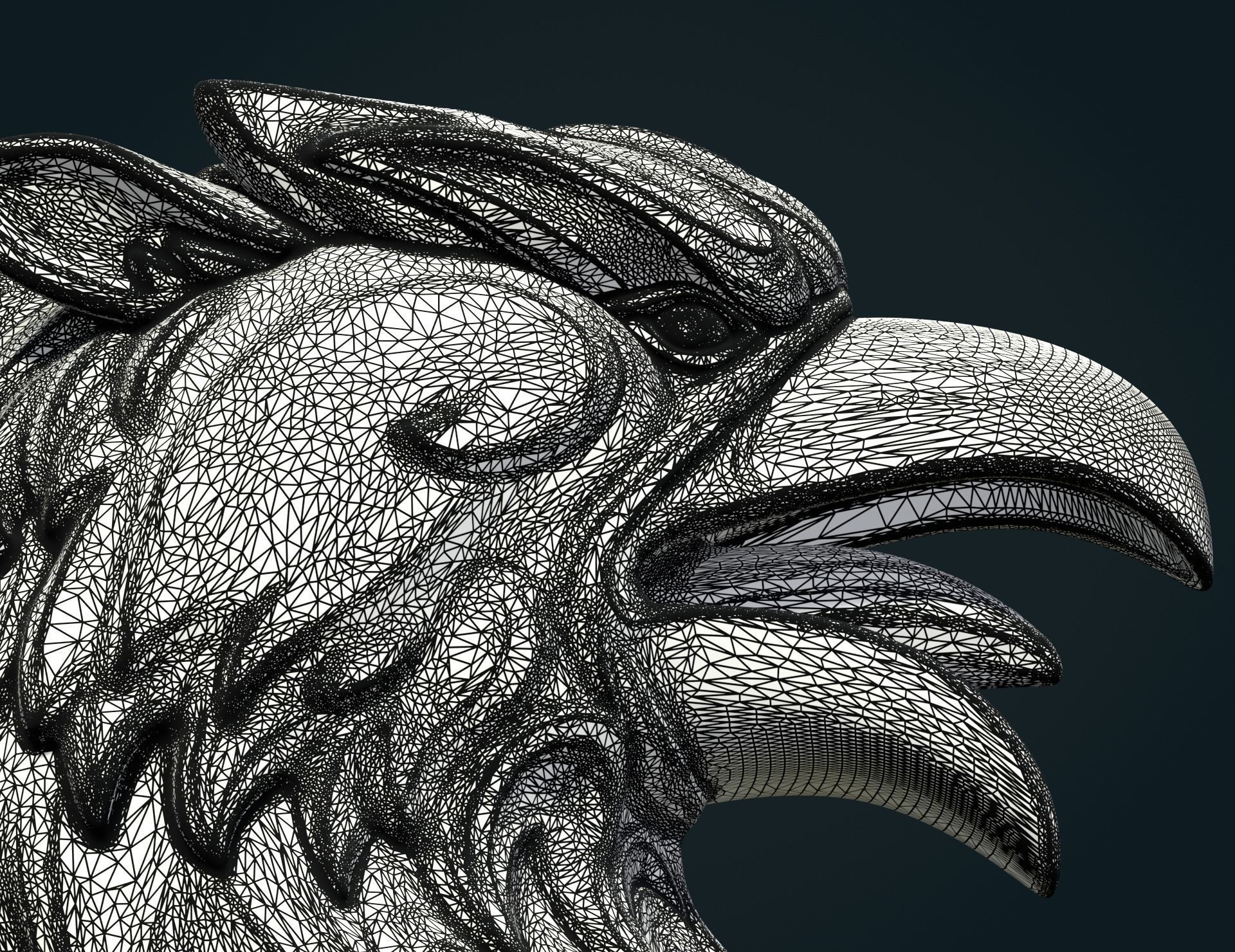 Griffon lion statue 3D print model_15