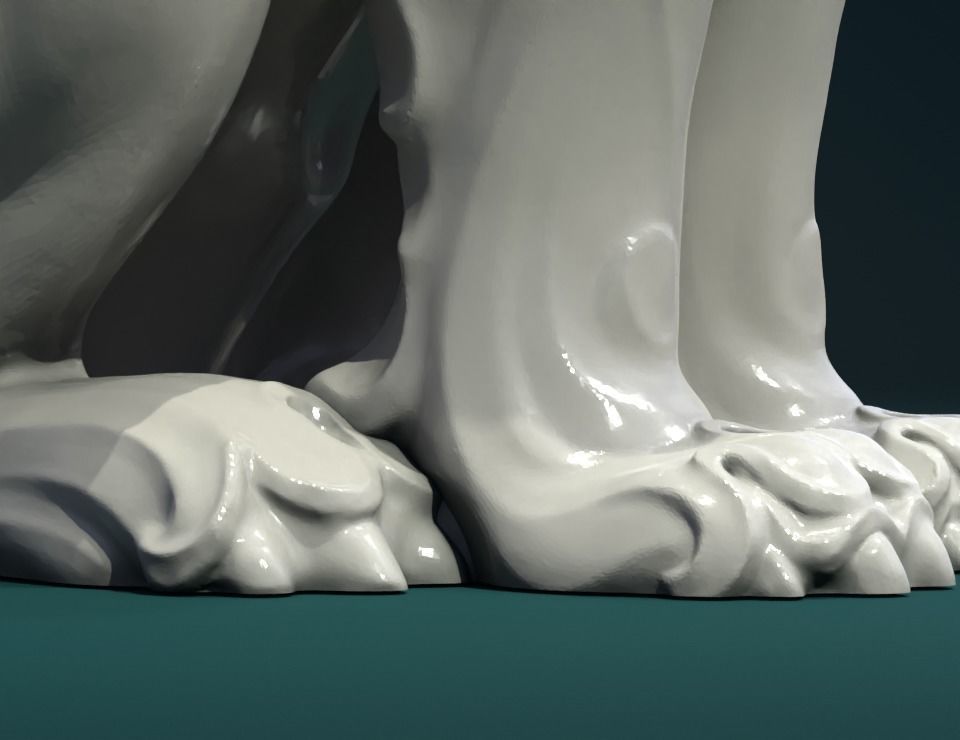 Griffon lion statue 3D print model_16