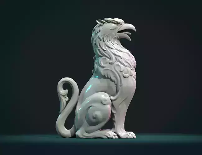 Griffon lion statue 3D print model Griffon lion statue 3D print model