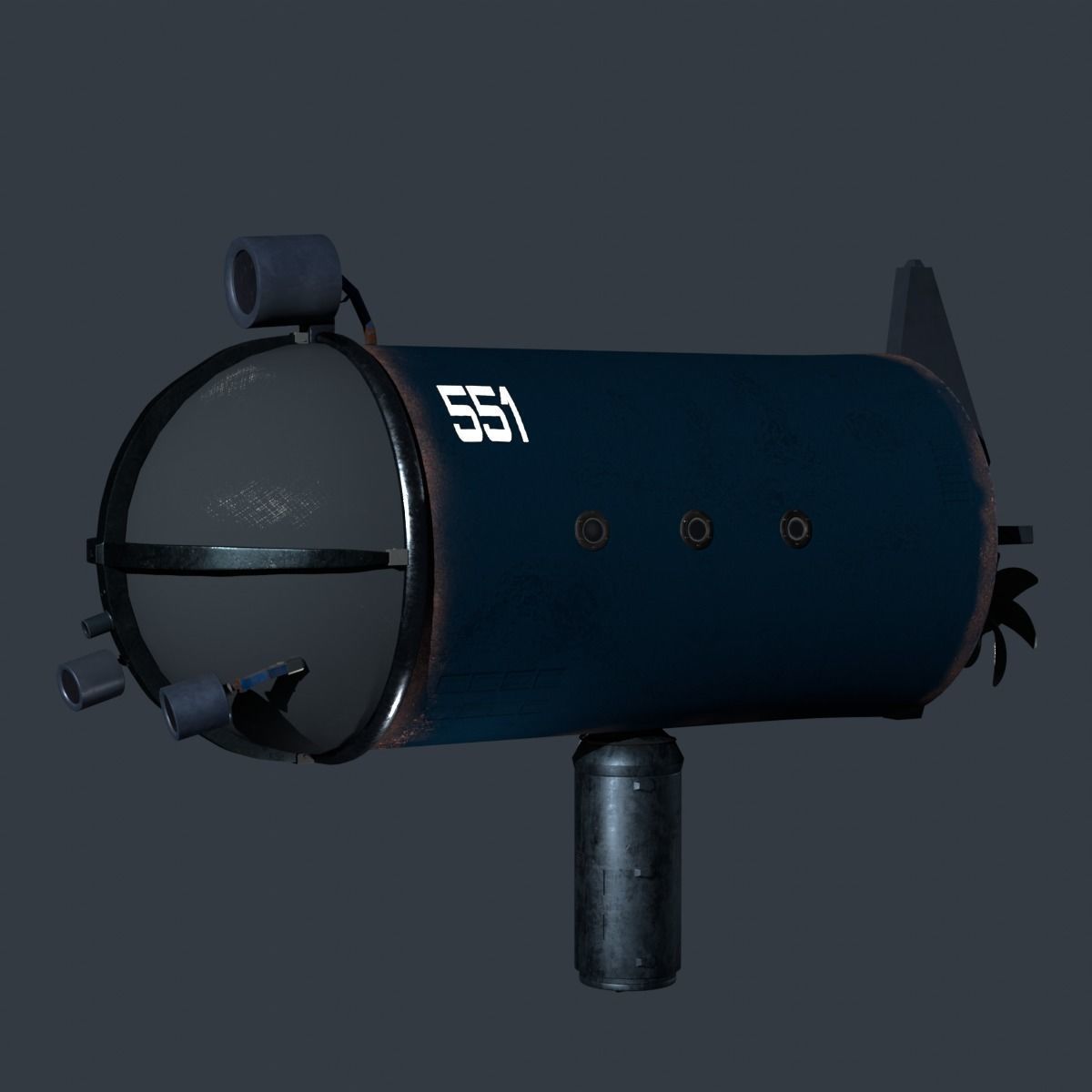 Deep Diving Submarine 3D model_1
