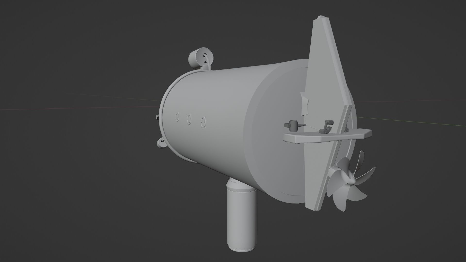 Deep Diving Submarine 3D model_10