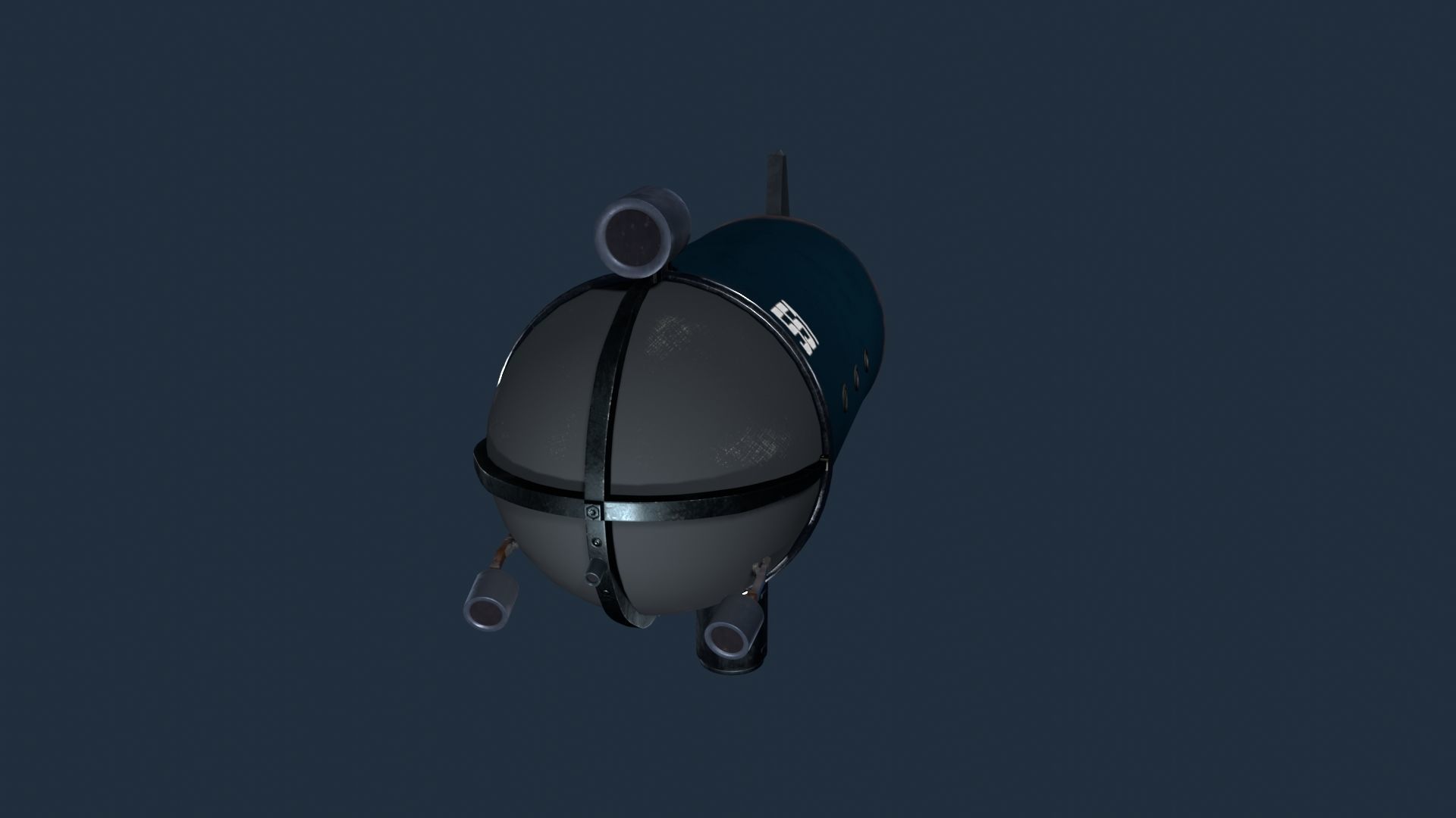 Deep Diving Submarine 3D model_7