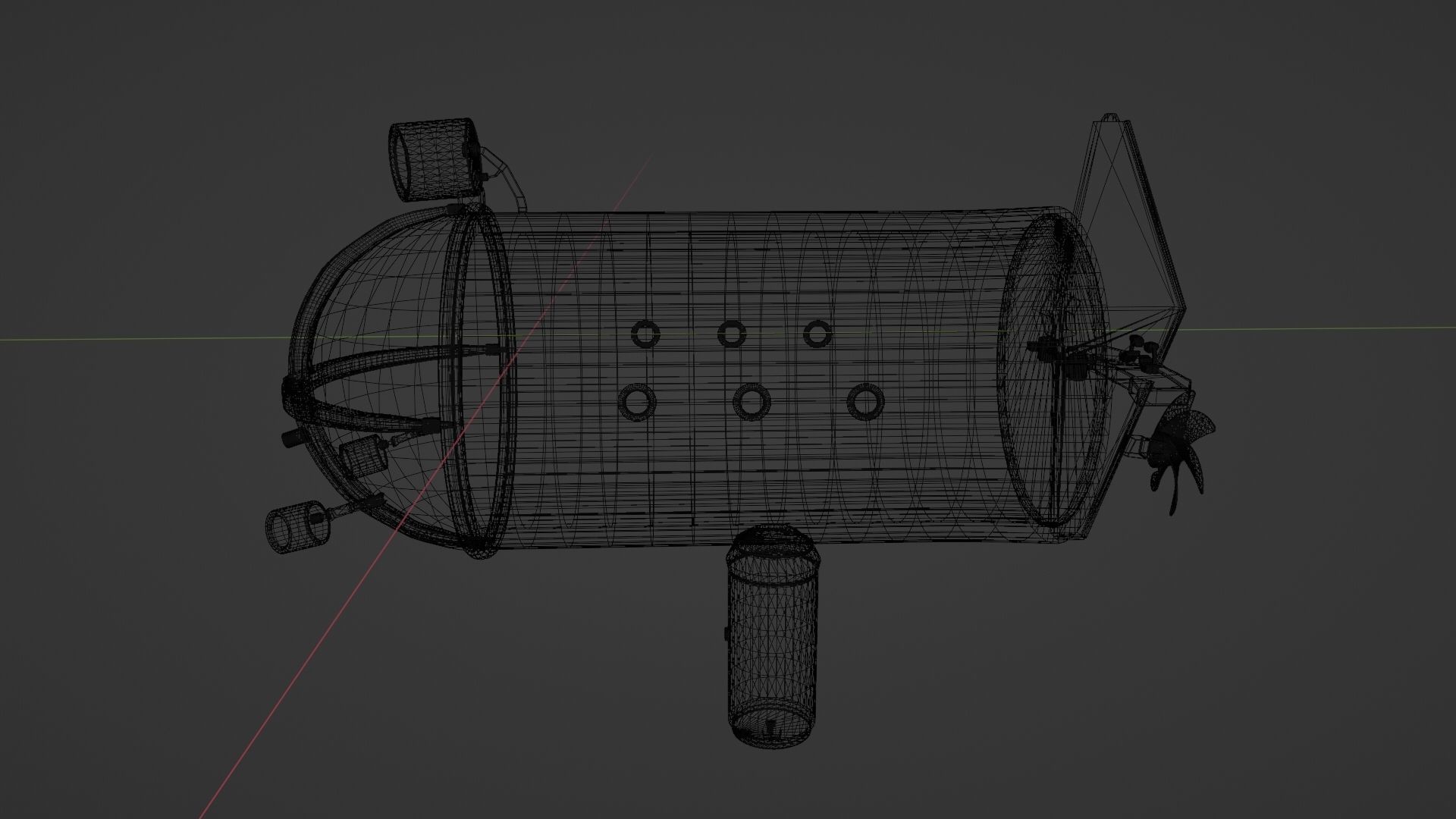Deep Diving Submarine 3D model_14