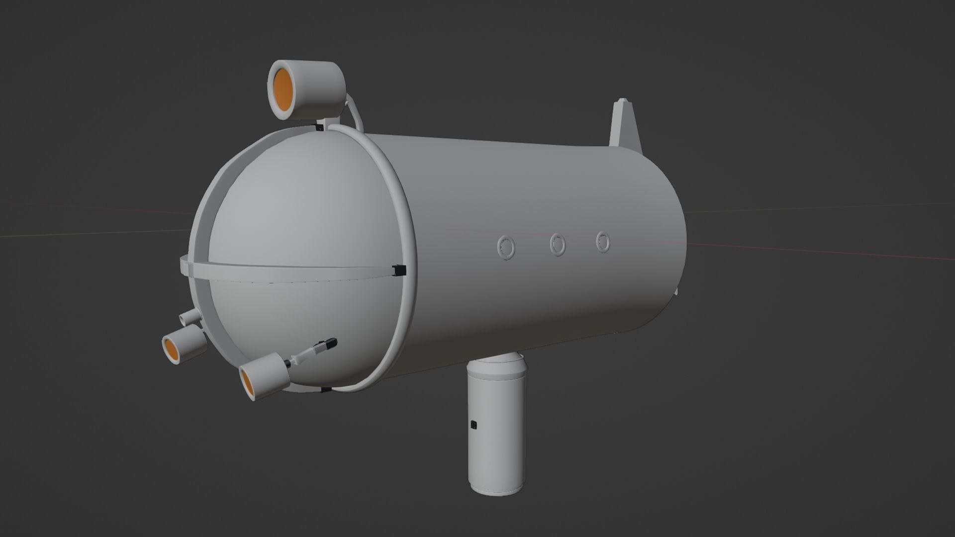 Deep Diving Submarine 3D model_8