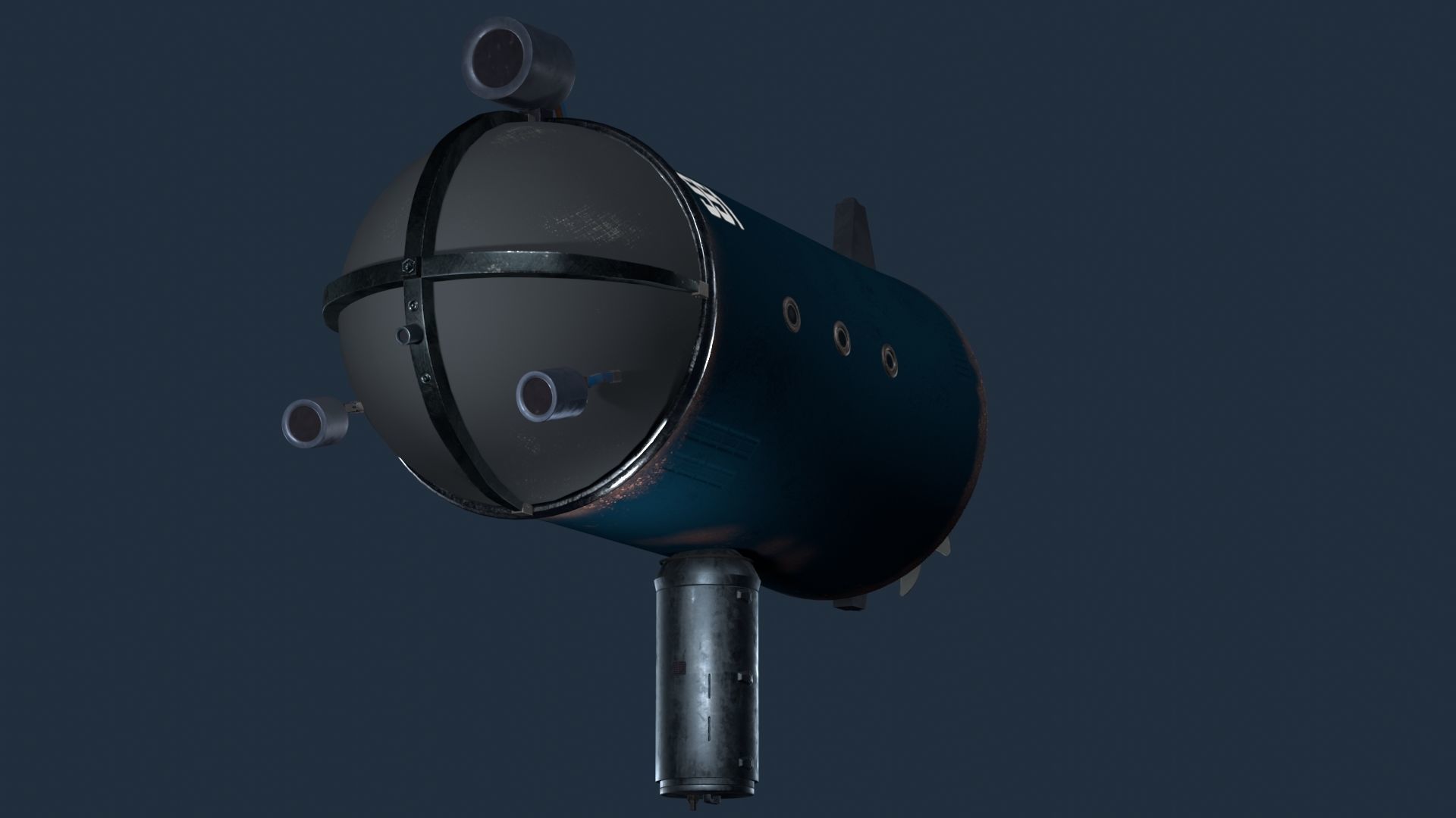 Deep Diving Submarine 3D model_3