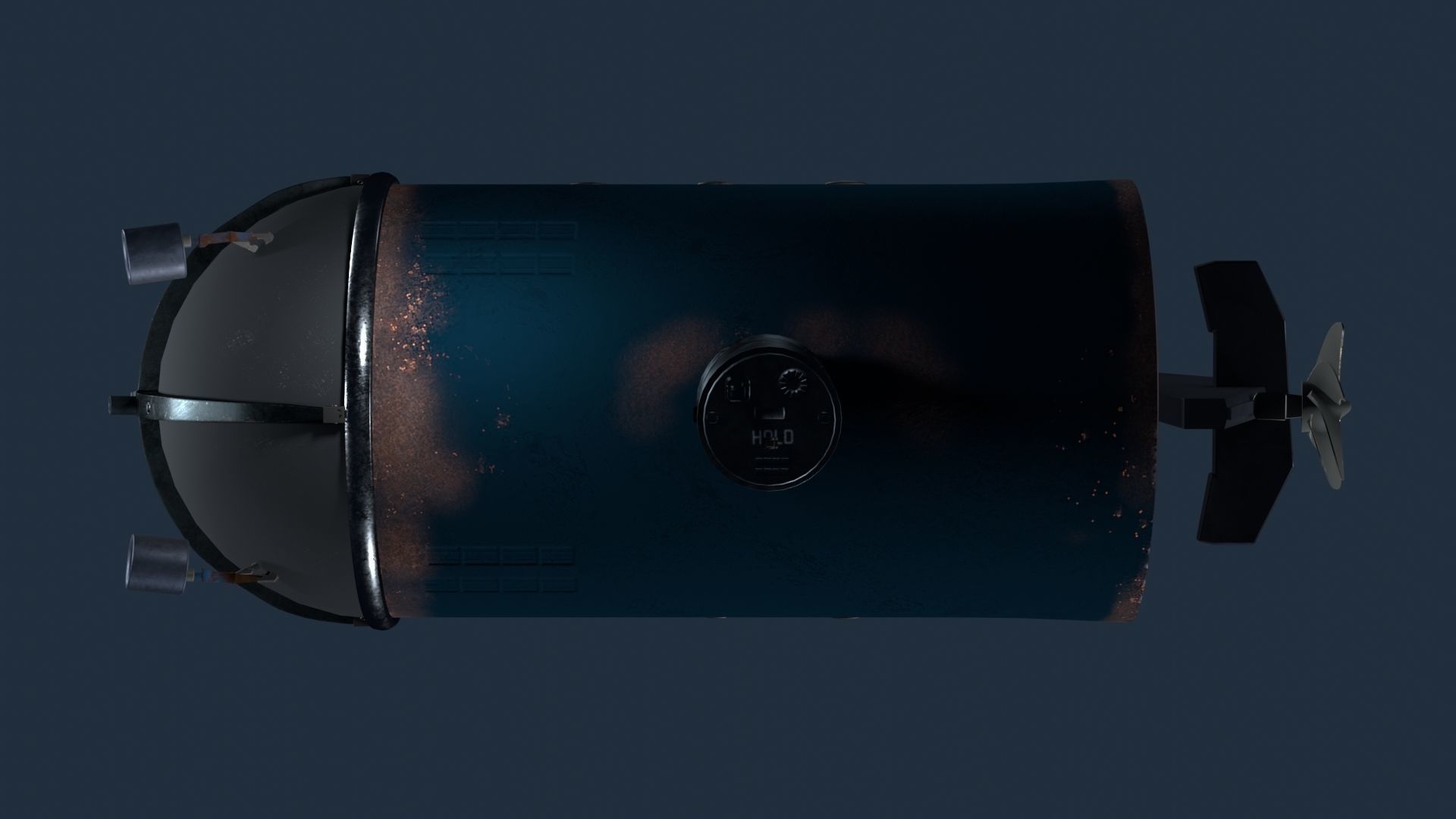 Deep Diving Submarine 3D model_4