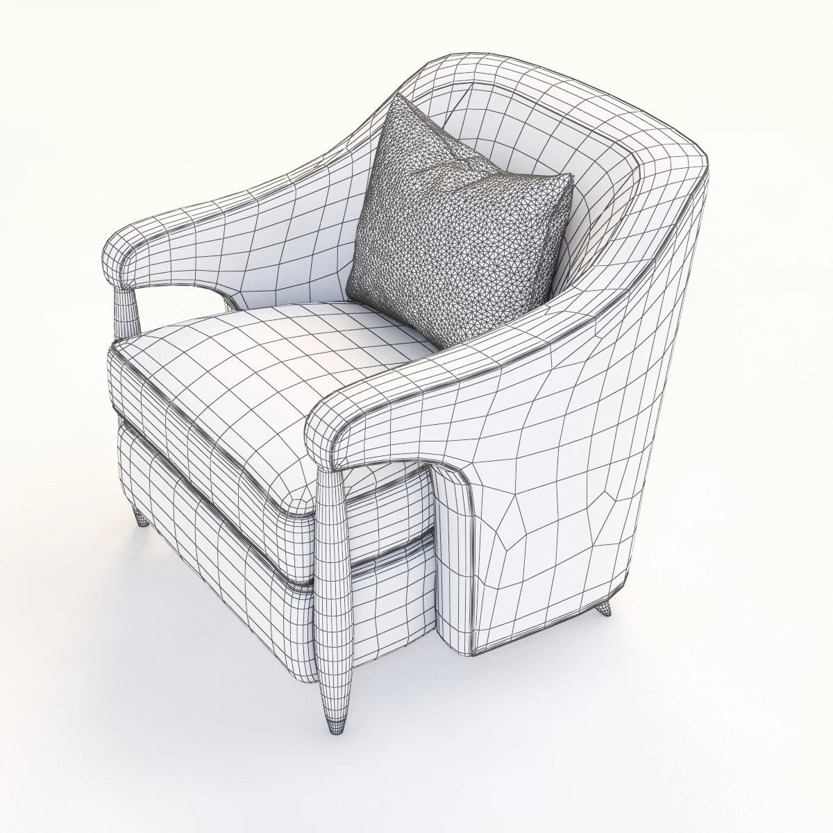 Baker Hermano Chair 3D model_4