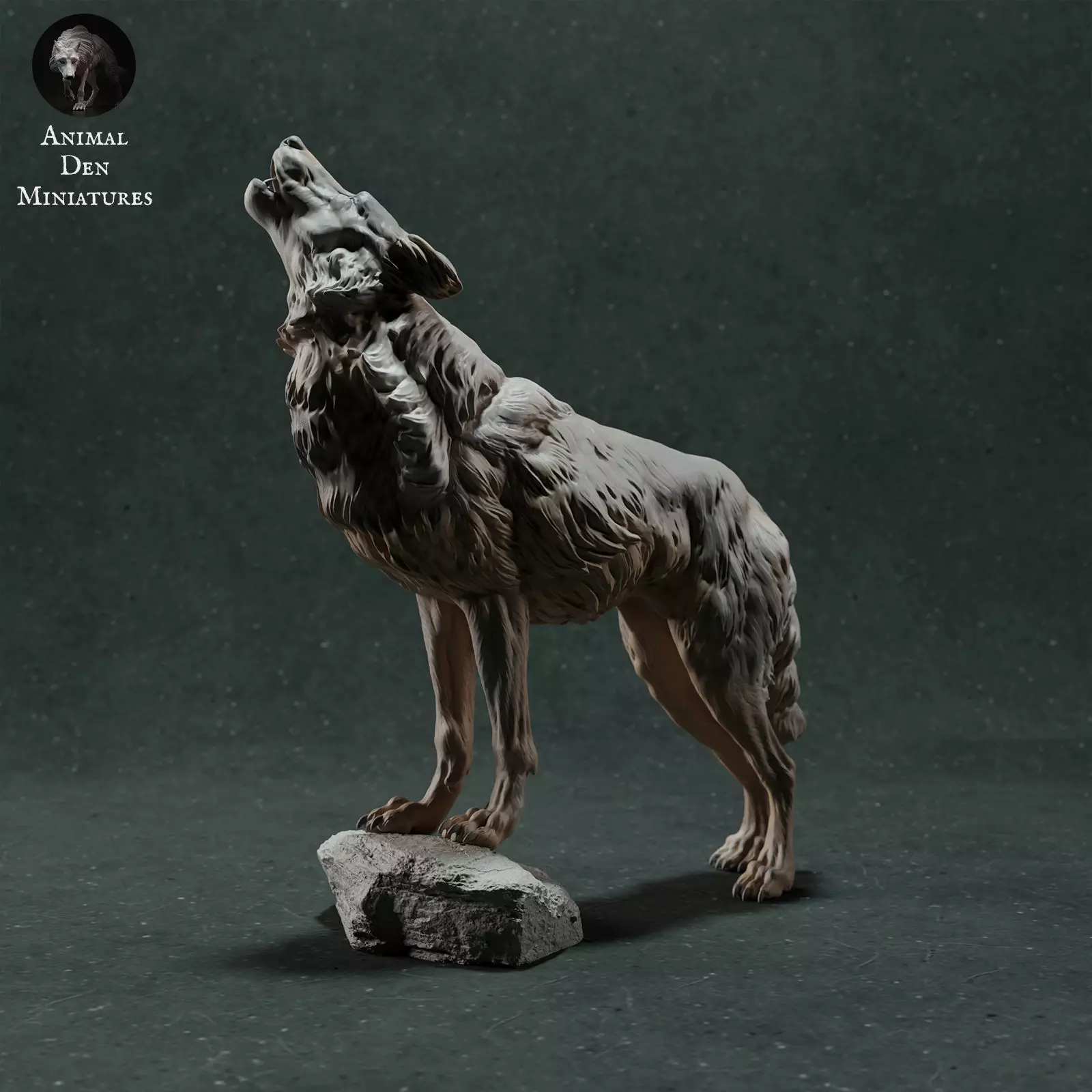Iberian Wolf Howling 3D print model_0