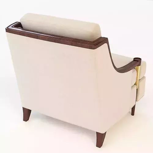 Baker Signature Lounge Chair 3D model 4