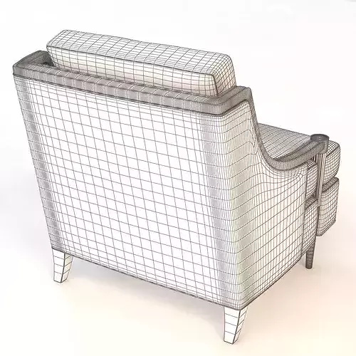 Baker Signature Lounge Chair 3D model 5