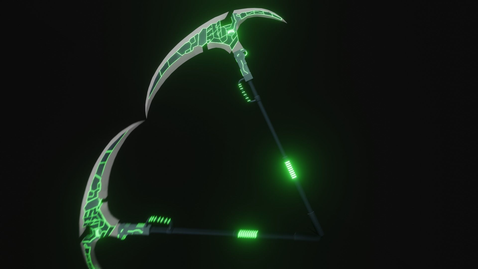 Sci-Fi Scythe 3D model Low-poly 3D model_6