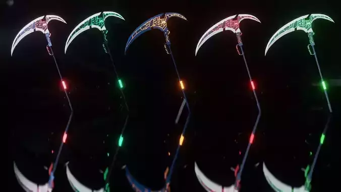 Sci-Fi Scythe 3D model