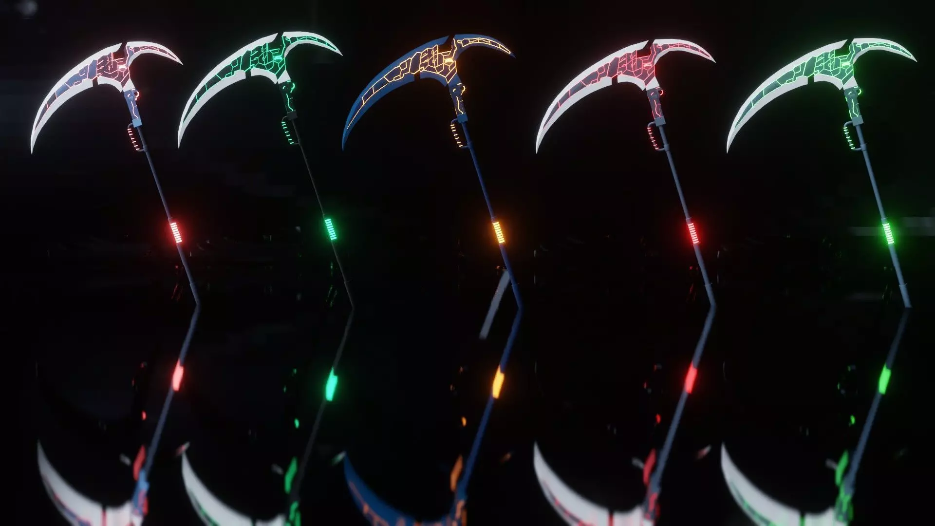 Sci-Fi Scythe 3D model Low-poly 3D model_0