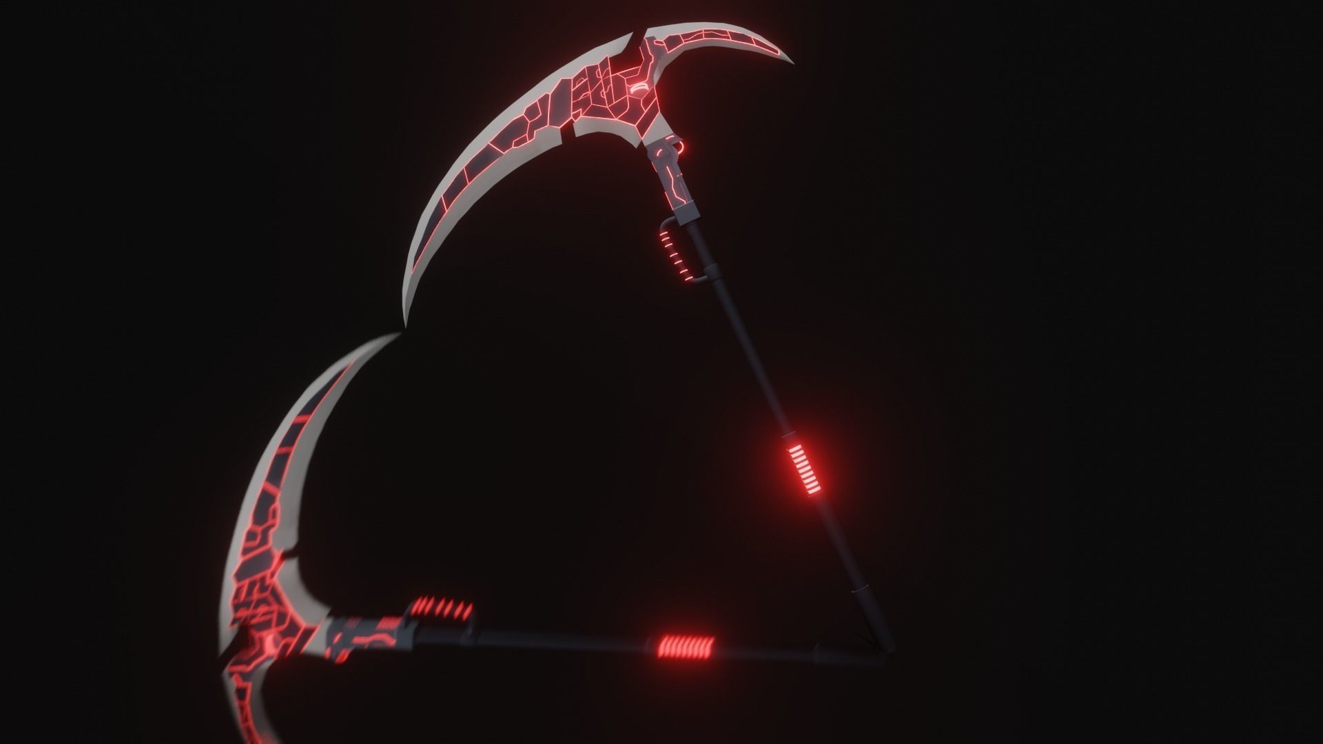 Sci-Fi Scythe 3D model Low-poly 3D model_5
