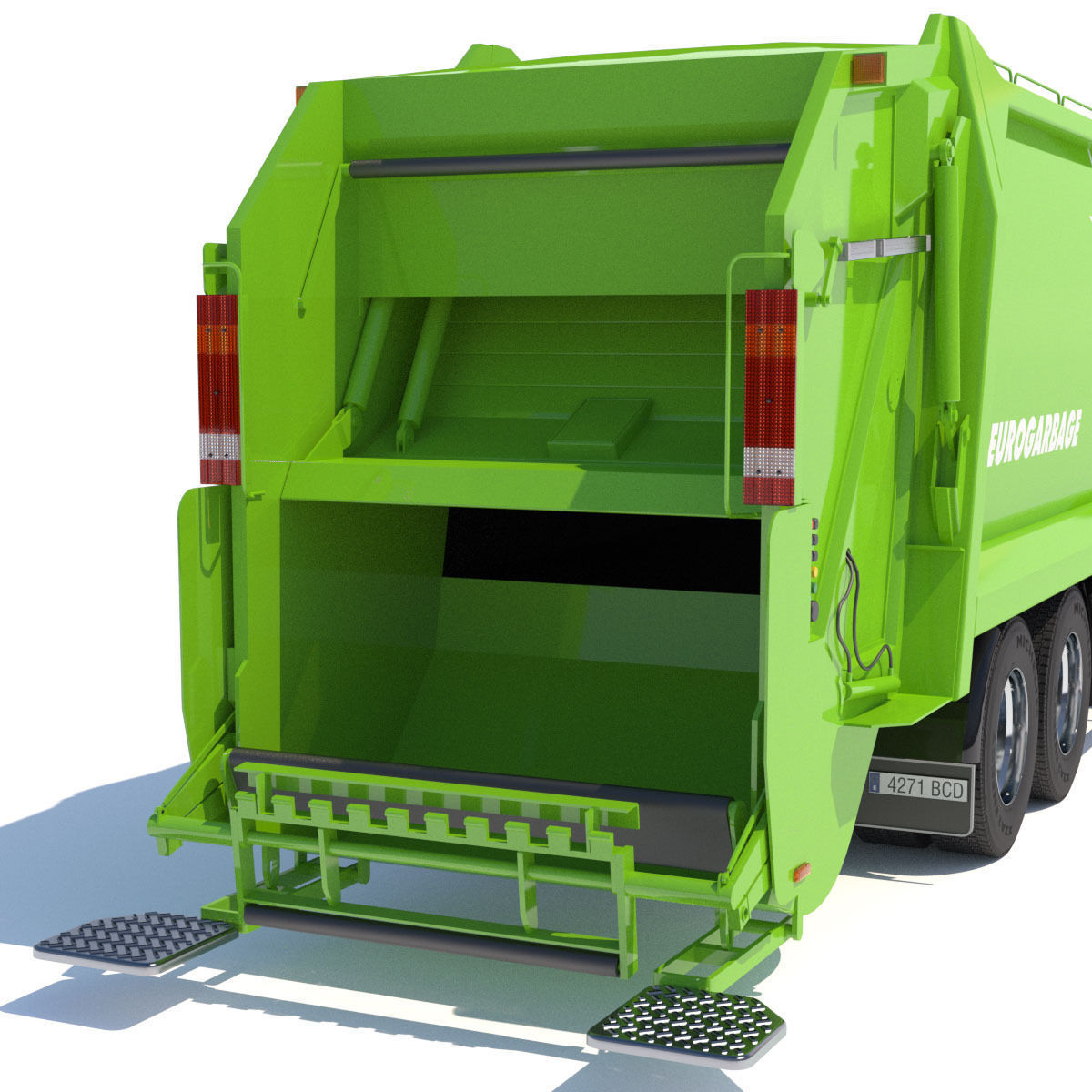 New Mercedes Actros Garbage Truck 3D model_6