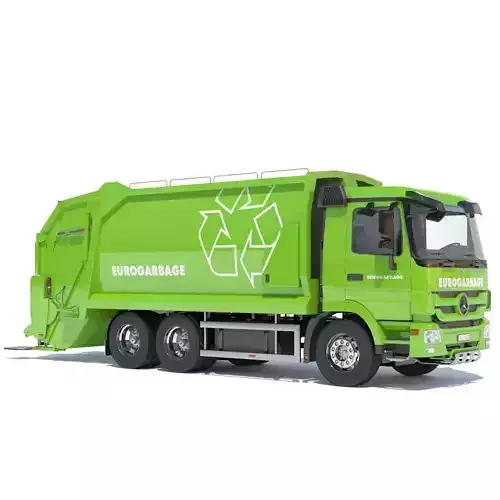 New Mercedes Actros Garbage Truck 3D model