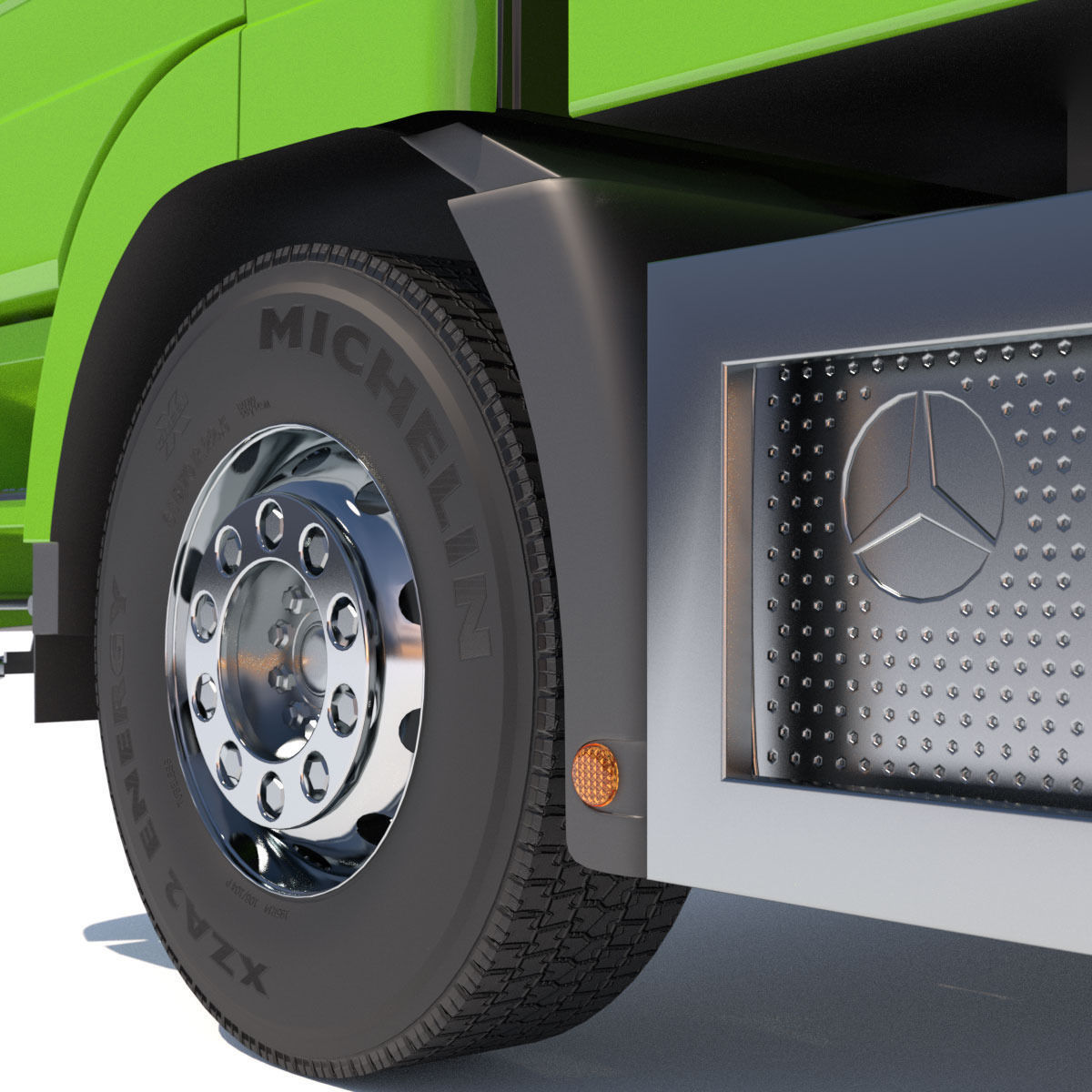 New Mercedes Actros Garbage Truck 3D model_12