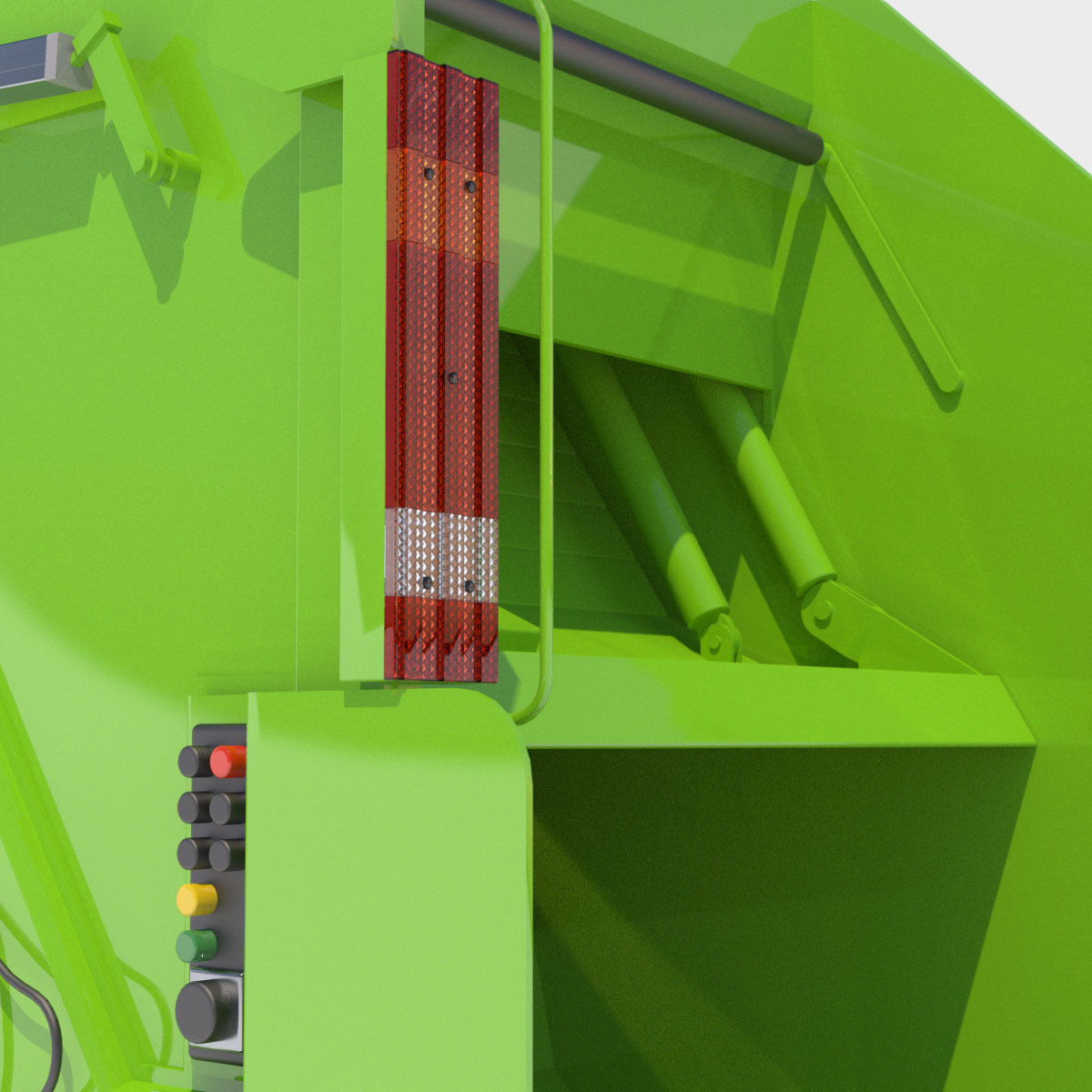 New Mercedes Actros Garbage Truck 3D model_11